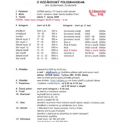 Propozice Semily 7.6.25